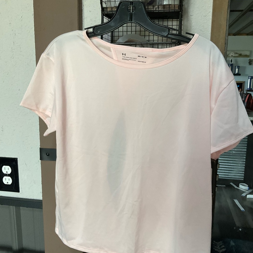 Under Armour Women's Pale Pink Short Sleeve Performance Tee